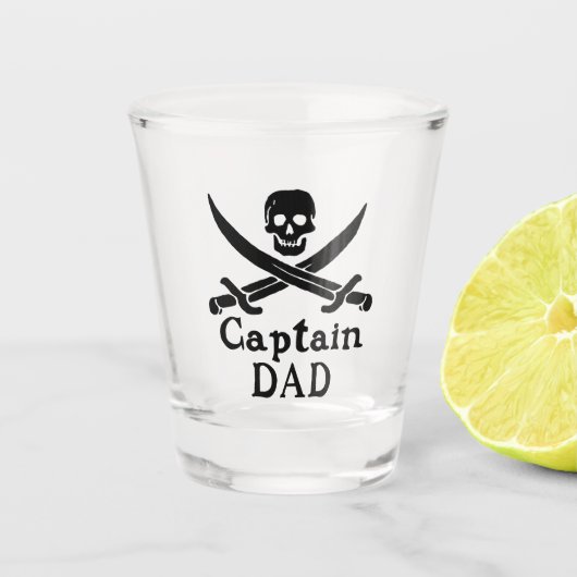 Captain Dad - Klassiker Schnapsglas (Vorderseite)