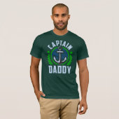 Captain Daddy Boat Vater mit Anchor T-Shirt (Vorne ganz)