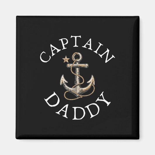 Captain Daddy Boot Segeln Booten Vintage Anker Magnet (Vorne)