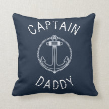 Captain Daddy Nautical Navy Blauer Name