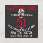 CAPTAIN DAN CHICKEN ENCHILADA JESUS ALBUQUERQUE NM BEGLEITKARTE (Rückseite)