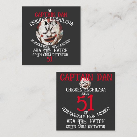 CAPTAIN DAN CHICKEN ENCHILADA JESUS ALBUQUERQUE NM BEGLEITKARTE (Vorne/Hinten)