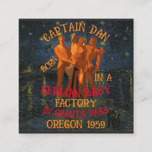 Captain Dan geborener German Baby Factory Grants P Begleitkarte (Vorderseite)
