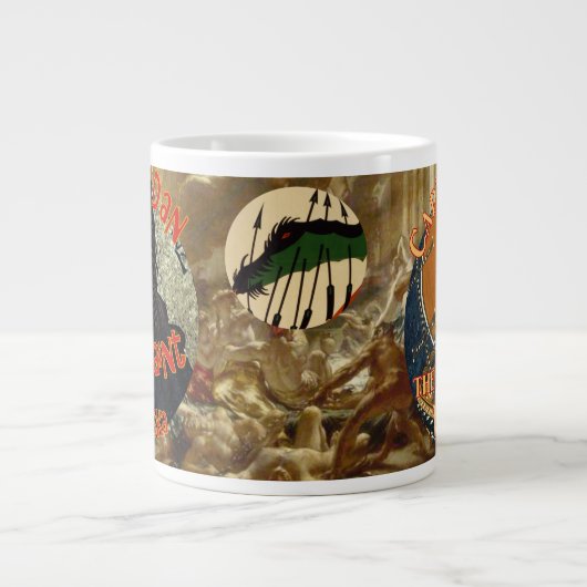 Captain Dan Halibut God of Whittier Alaska Jumbo-Tasse (Vorderseite)