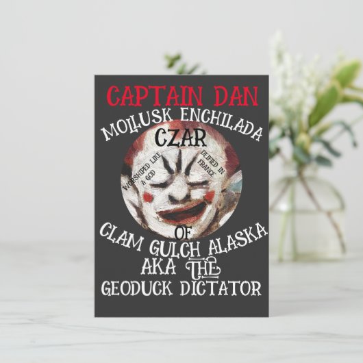 CAPTAIN DAN MOLLUSK ENCHILADA CZAR CLAM GULCH EINLADUNG (Stehend Vorderseite)