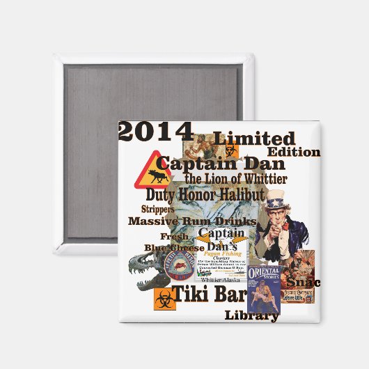 Captain Dan The Lion von Whittier Alaska Magnet (Vorderseite/Rückseite)