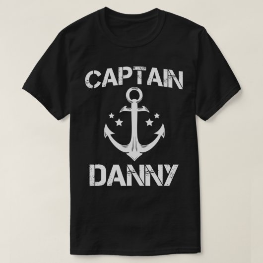 CAPTAIN DANNY Funny Geburtstag Personalisierter Na T-Shirt (Design vorne)