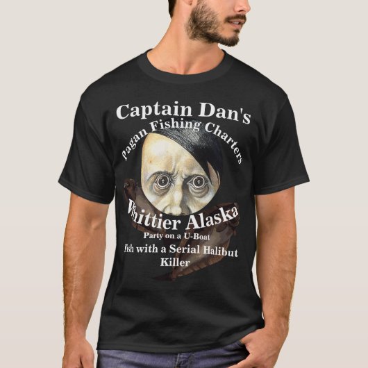 Captain Dans Fisch mit einem Halibut Seriellen Kil T-Shirt (Vorderseite)