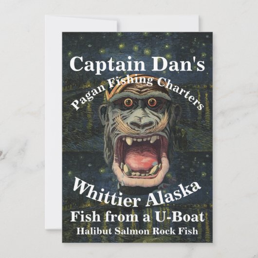 Captain Dan's Pagan Fishing Charters Whittier AK Einladung (Vorderseite)