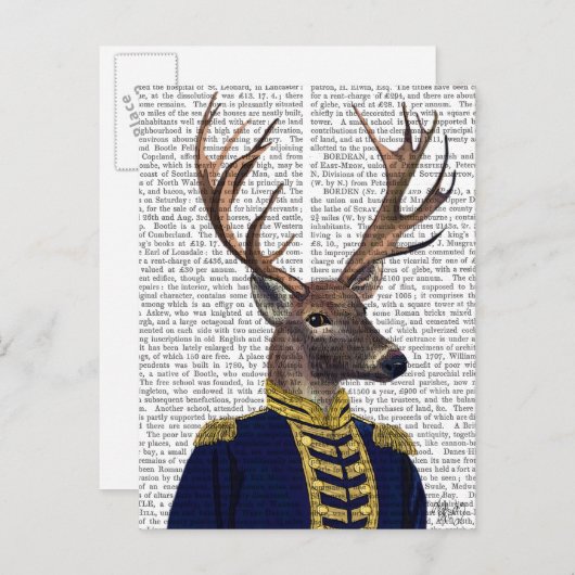 Captain Deer Postkarte (Vorne/Hinten)