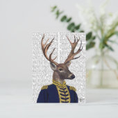 Captain Deer Postkarte (Stehend Vorderseite)