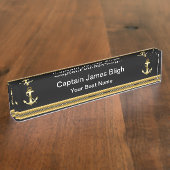 Captain Desk Name Teller von Classy Boat Namensplakette (Seite)