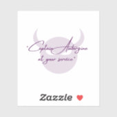 Captain Eggplant Vinyl Sticker (Blatt)