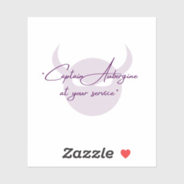 Captain Eggplant Vinyl Sticker