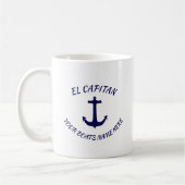 Captain El Capitan Blue Anchor mit Schiffsname Kaffeetasse (Links)