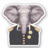 Captain Elephant Aufkleber (Vorderseite)