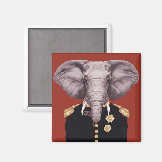 Captain Elephant Magnet (Vorderseite/Rückseite)
