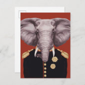 Captain Elephant Postkarte (Vorne/Hinten)