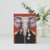 Captain Elephant Postkarte (Stehend Vorderseite)