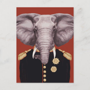 Captain Elephant Postkarte