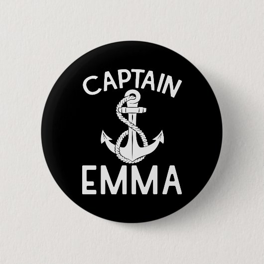 Captain Emma Yacht Segelschiff Button (Vorderseite)
