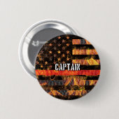 Captain Firefighter Flag Button (Vorne & Hinten)
