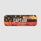 Captain Firefighter Flag Namensschild (Vorderseite)
