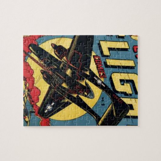 Captain Flight Vintages Goldenes Comic Puzzle (Horizontal)