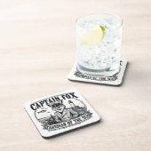 Captain Fox Guardian of Seas Nautical Design Getränkeuntersetzer (Rechte Seite)