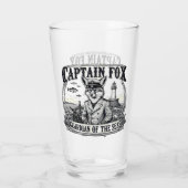 Captain Fox Guardian of Seas Nautical Design Glas (Rückseite)