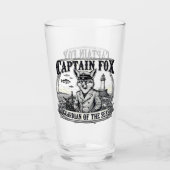 Captain Fox Guardian of Seas Nautical Design Glas (Vorderseite)