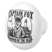 Captain Fox Guardian of Seas Nautical Design Keramikknauf (Rechts)