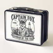 Captain Fox Guardian of Seas Nautical Design Metall Brotdose (Rückseite)