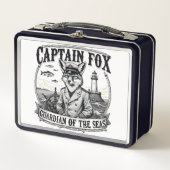 Captain Fox Guardian of Seas Nautical Design Metall Brotdose (Vorderseite)
