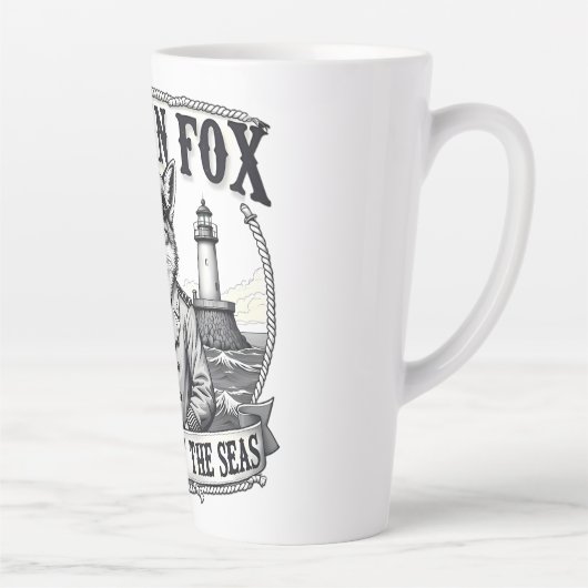 Captain Fox Guardian of Seas Nautical Design Milchtasse (Rechts)