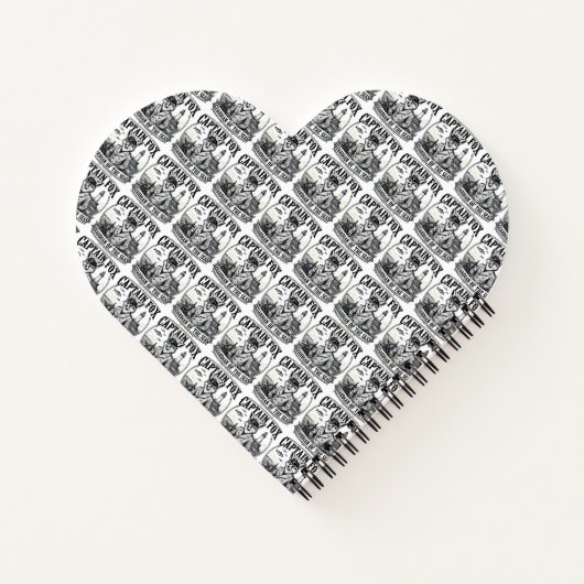 Captain Fox Guardian of Seas Nautical Design Notizblock (Rückseite)