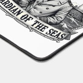 Captain Fox Guardian of Seas Nautical Design Schreibtischunterlage (Ecke)
