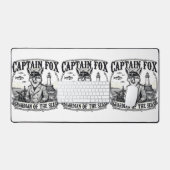 Captain Fox Guardian of Seas Nautical Design Schreibtischunterlage (Tastatur & Maus)