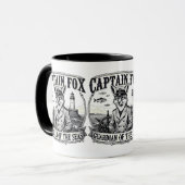 Captain Fox Guardian of Seas Nautical Design Tasse (Vorderseite Links)