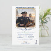 Captain Funeral Einladungsvorlage Einladung (Stehend Vorderseite)