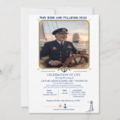 Captain Funeral Invitation Template Einladung (Vorderseite)