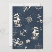 Captain Funeral Invitation Template Einladung (Rückseite)