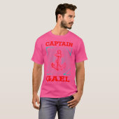 Captain Gael Personalized Name Seaman Boating Trip T-Shirt (Vorne ganz)