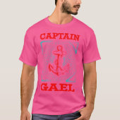 Captain Gael Personalized Name Seaman Boating Trip T-Shirt (Vorderseite)