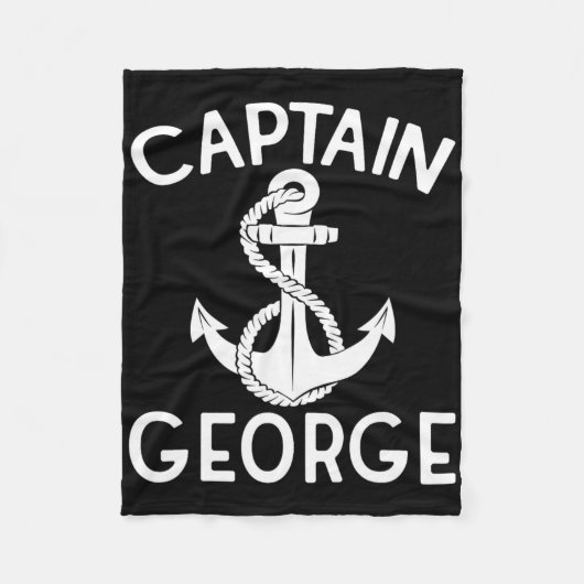 Captain George Boating Yacht Ship Anchor Fleecedecke (Vorderseite)