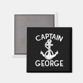 Captain George Boating Yacht Ship Anchor Magnet (Vorderseite/Rückseite)