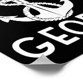 Captain George Boating Yacht Ship Anchor Poster (Ecke)