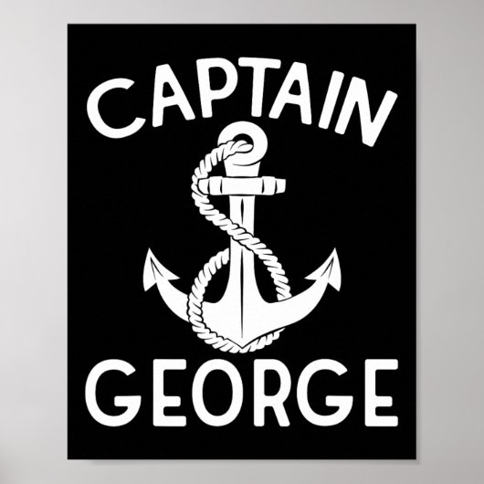 Captain George Boating Yacht Ship Anchor Poster (Vorne)