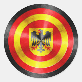 Captain Germany Hero Shield Runder Aufkleber