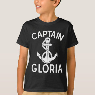 Captain Gloria Yacht Ship Boat Anchor T-Shirt
